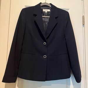 Jones Studio Separates Women’s Size 12 Navy Blue 2 Button Blazer Jacket
